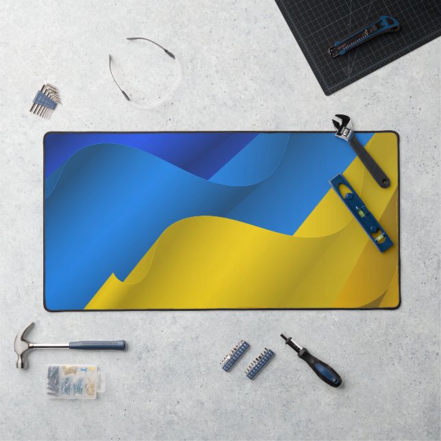Stylised Ukrainian flag Desk Mat (Workstation)