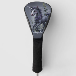 Stylised unicorn in floral splendour. golf head cover
