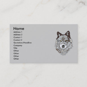 Stylised Wolf Head Business Card