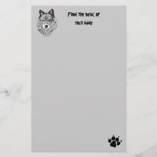 Stylised Wolf Head Stationary Stationery
