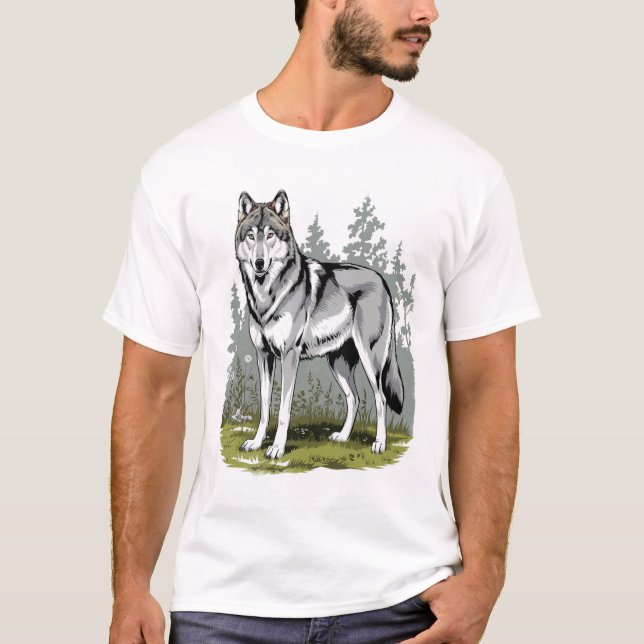 Stylised wolf T-shirt (Front)