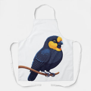 Stylised Yellow-Faced Bird Apron
