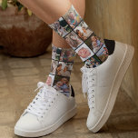 Stylish 17 Photo Collage Cosy Socks<br><div class="desc">This modern take on patchwork photo collage socks is the ideal gift for special occassions such as christmas,  birthdays,  and many more. The sock feature 17 of your most loved pictures and is an alternative way to display those you love.</div>