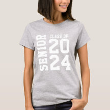 Stylish 2024 Senior Bold School Logo Grey
