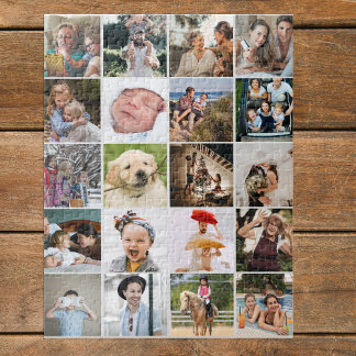 Stylish 20 Photo Collage Jigsaw Puzzle