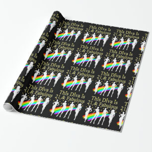 STYLISH 21 & FABULOUS FASHION QUEEN DESIGN WRAPPING PAPER