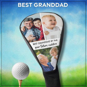 Stylish 3 Photo Best Grandad By Par Golf Head Cover