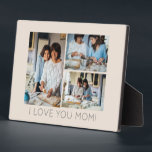 Stylish 3 Photo Collage Message to Mum  Plaque<br><div class="desc">Stylish 3 Photo Collage Message to Mum Plaque - all text is editable</div>