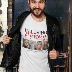 Stylish 4 Photo Memorial T-Shirt