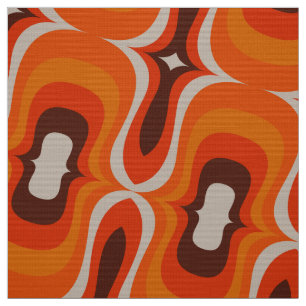 Stylish 50s 60s 70s retro mod pattern fabric