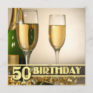 Stylish 50th Birthday Party Invitations - Formal