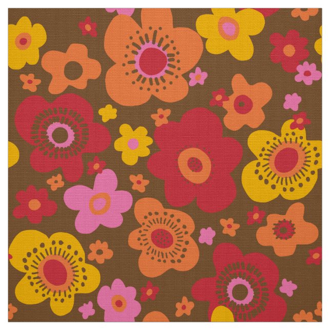 stylish  60s 70s retro mod fabric (Swatch)