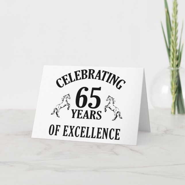 Stylish 65th Birthday Gift Ideas Card (Front)
