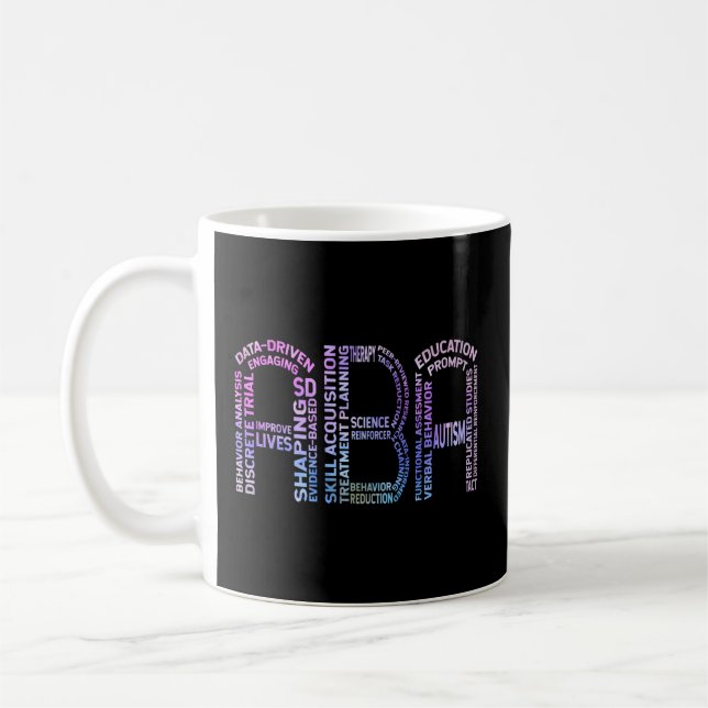 Stylish Aba Acronym Artwork Rbt Aba Therapist Coffee Mug (Left)