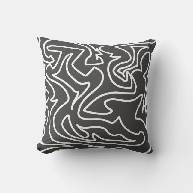 Stylish Abstract Art Cushion Throw Pillow (Front)