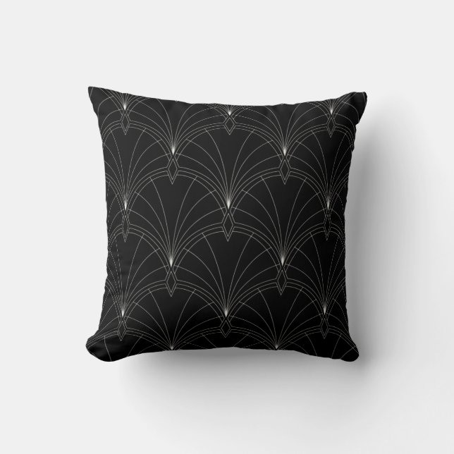 Stylish abstract art deco texture cushion (Front)