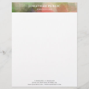 Stylish Abstract Artwork Simple Modern Template Custom Letterhead