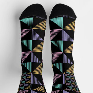 Stylish Abstract Geometric Print – Modern Trendy Socks