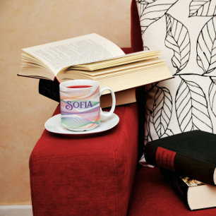 Stylish abstract lavender pattern coffee mug