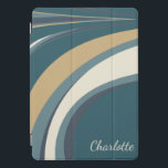 Stylish Abstract Marble Art in Teal Personalised iPad Pro Cover<br><div class="desc">Unique Abstract Marble Fine Art in Blue and Green Personalised iPad Cover</div>
