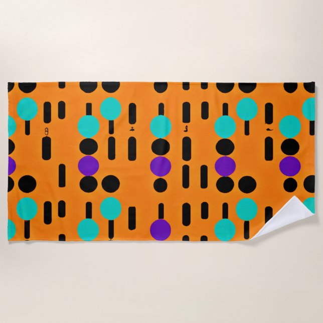 Stylish Abstract Pattern Design Beach Towel (Front)