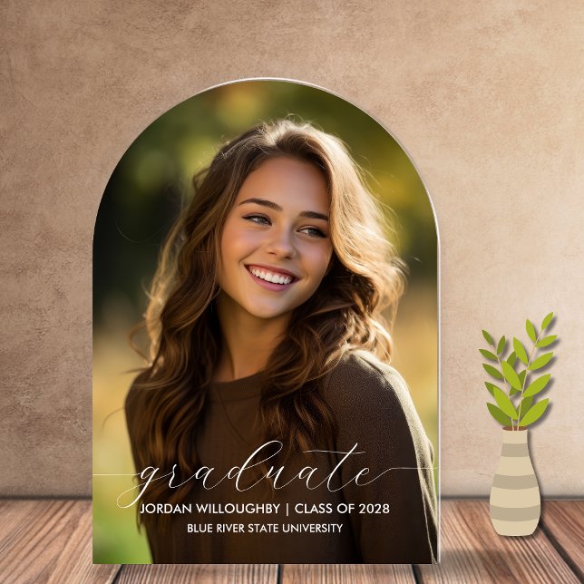 Stylish Acrylic Arch Graduation Announcement (Creator Uploaded)