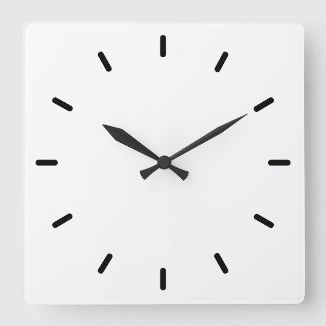 Stylish Acrylic Wall Clock – 10.75" Square (Front)