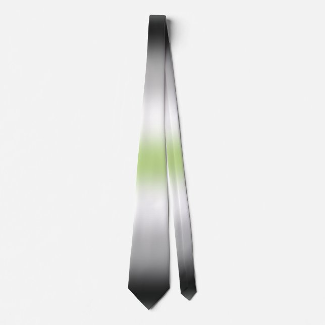 Stylish Agender Pride Tie, Agender Pride Flag Tie (Front)