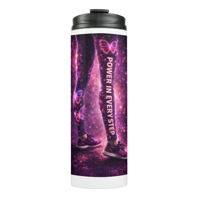 stylish all over print women leggings, thermal tumbler (Front)