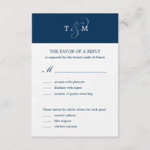 Stylish Ampersand Wedding RSVP Card