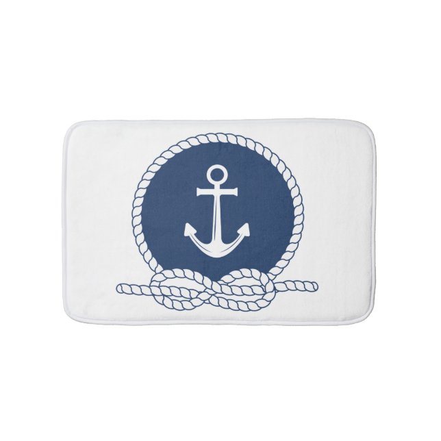 Stylish Anchor And Rope Bath Mat (Front)