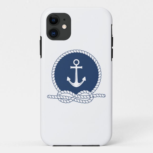 Stylish Anchor And Rope Case-Mate iPhone Case (Back)