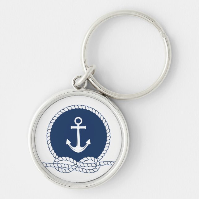 Stylish Anchor And Rope Key Ring (Front)