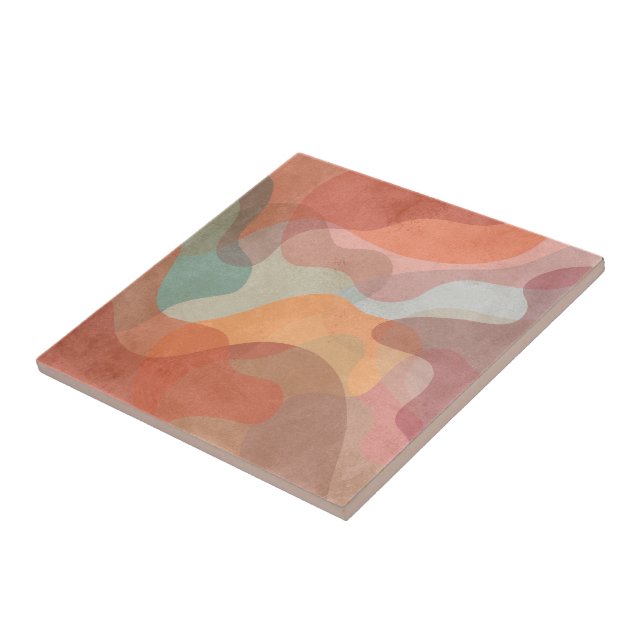 Stylish and Colourful Artistic Pattern Ceramic Tile (Side)