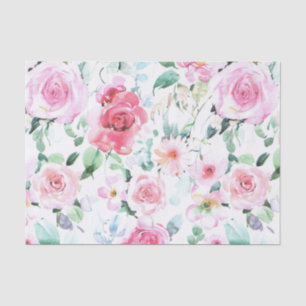 Stylish and Colourful Floral Roses Tissue Paper