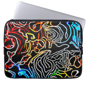 Stylish and Colourful Neon Patterns Shape Laptop Sleeve