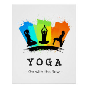 Stylish and Colourful Pilates YOGA Exercise Poster