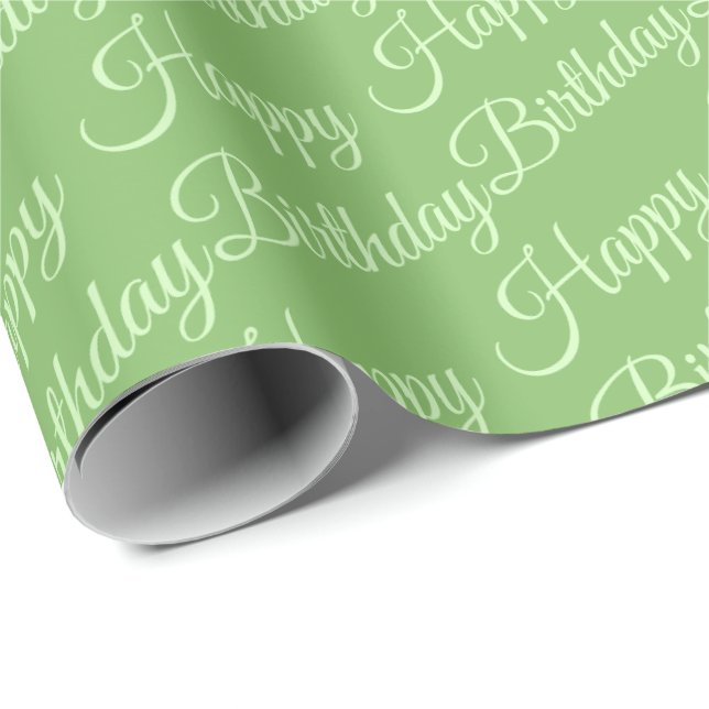Stylish and Decorative Green Wrapping Paper (Roll Corner)