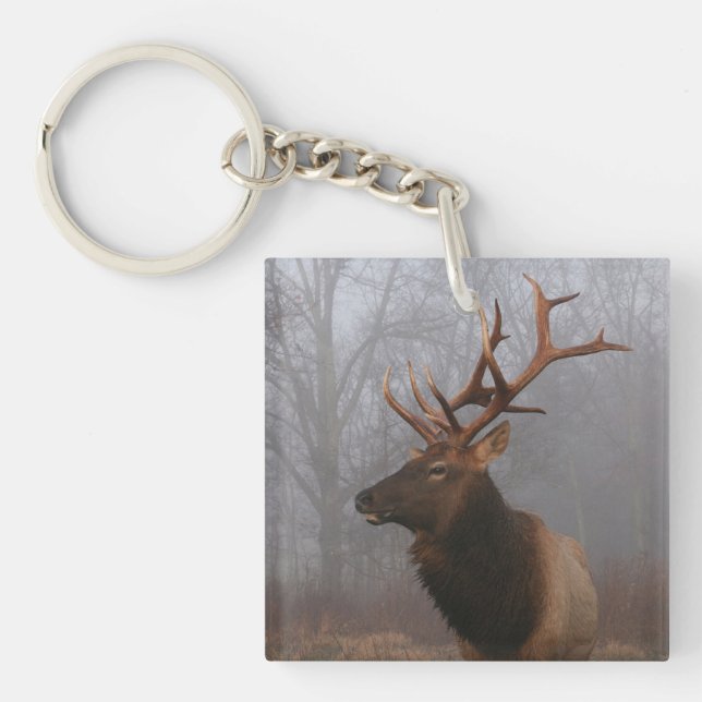Stylish and Elegant Christmas Elk Key Ring (Front)