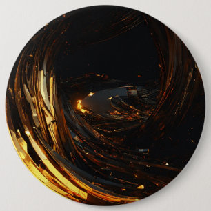 Stylish and Elegant Crystal Brown Buttons" 6 Cm Round Badge