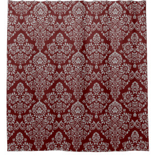 Stylish and Elegant Damask Pattern Shower Curtain