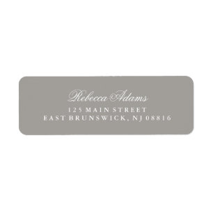 Stylish and Elegant Deep Grey Return Address Label