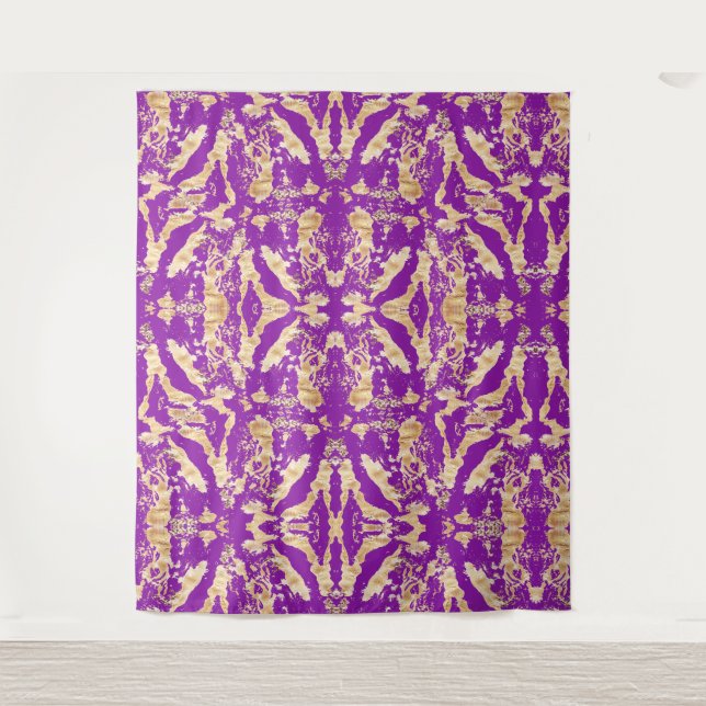 Stylish and Elegant Gold Marble Texture pattern Tapestry (Front)