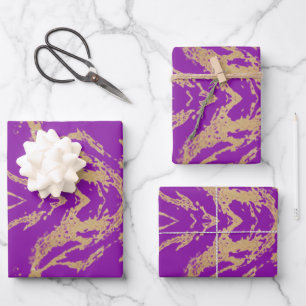 Stylish and Elegent Golden Marble pattern Wrapping Paper Sheet