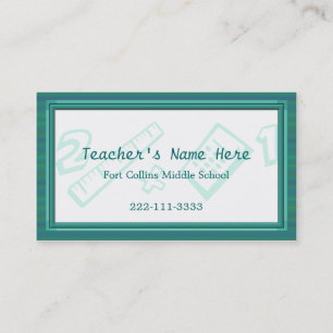 Stylish and Fun Teachers Business Card