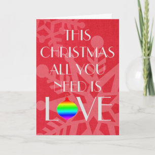Stylish and Inspirational Snowflake Red Christmas Holiday Card