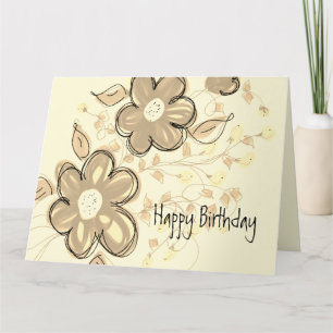 Stylish and Modern Birthday Wishes Folded Card