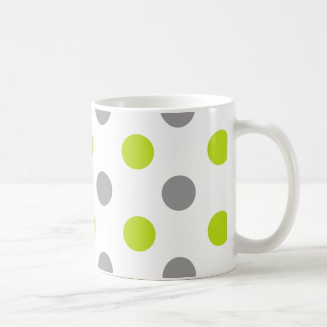 Stylish and Trendy Polka Dots Pattern Coffee Mug (Right)