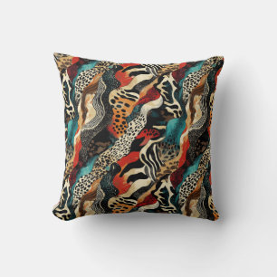 Stylish Animal Print Fusion Design  Cushion