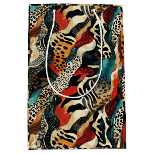 Stylish Animal Print Fusion Design Medium Gift Bag